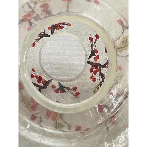 Yankee Candle Macintosh 22 oz Jar + Crackle Glass Winter Berries Shade 4″ - Picture 7 of 11